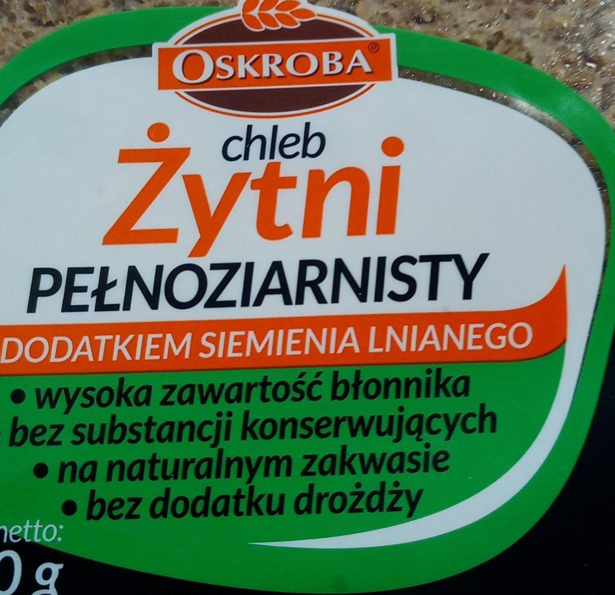 Zdjęcia - Chleb żytni pełnoziarnisty z dodatkiem siemienia lnianego Oskroba