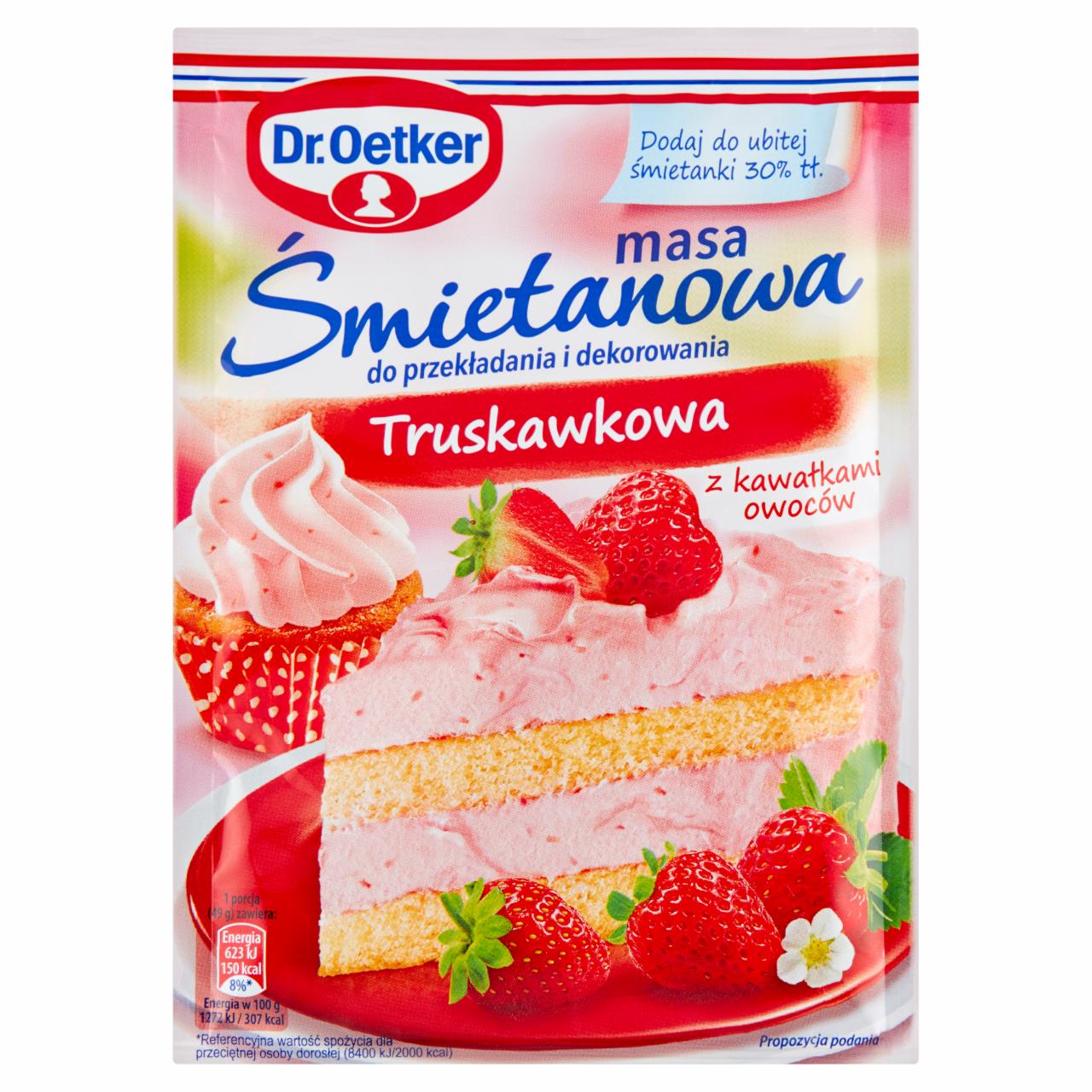 Zdjęcia - Masa śmietanowa truskawkowa Dr. Oetker