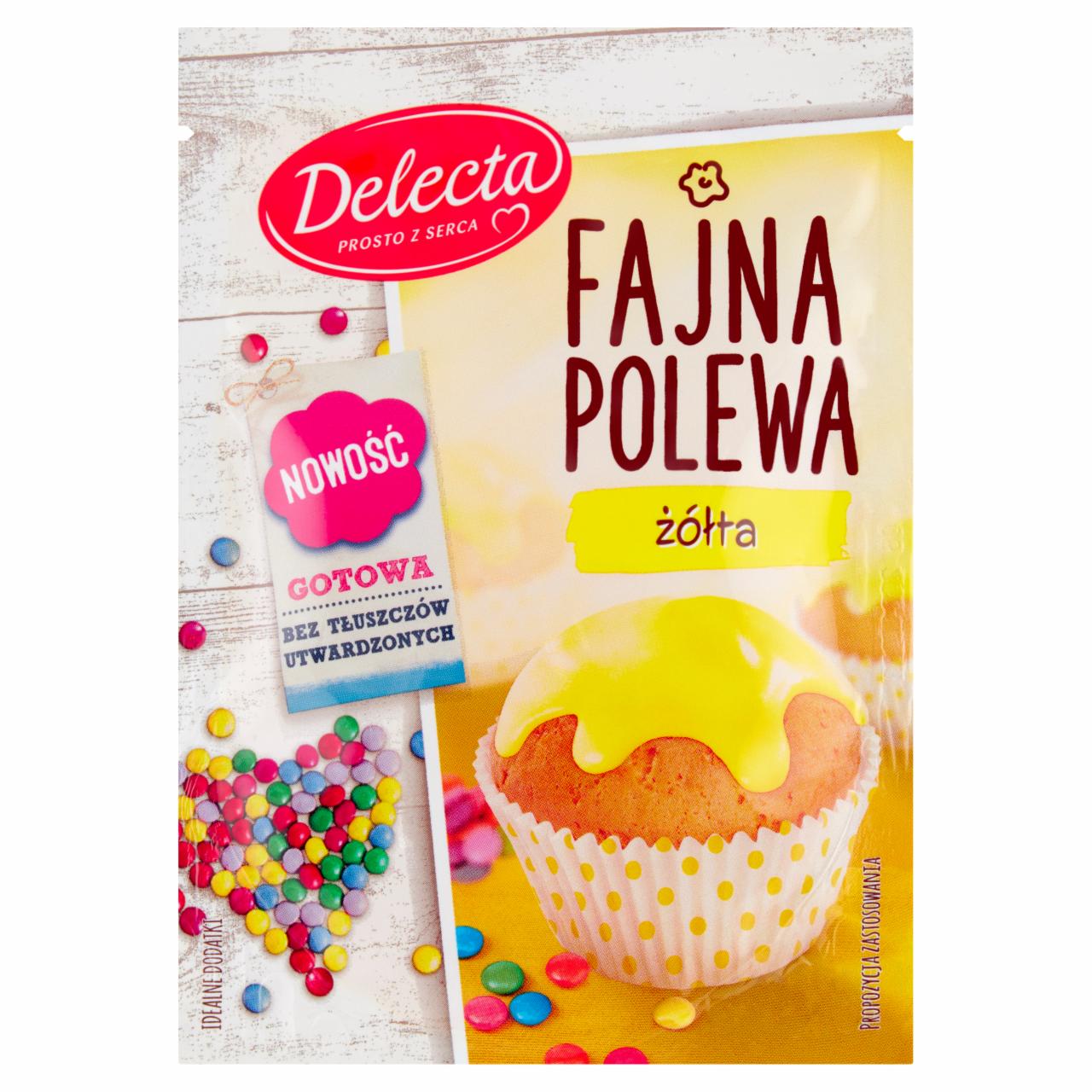 Zdjęcia - Delecta Fajna polewa żółta 80 g