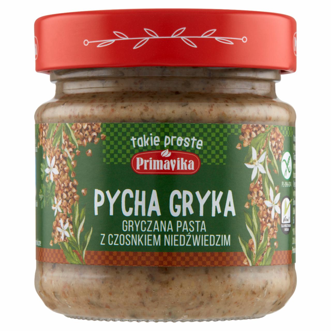 Zdjęcia - Pycha Gryka Gryczana pasta z czosnkiem niedźwiedzim 160 g Primavika