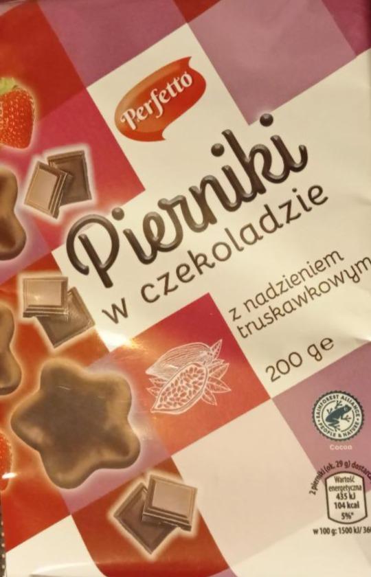 Zdjęcia - Pierniki w czekoladzie z nadzieniem truskawowym Perfetto