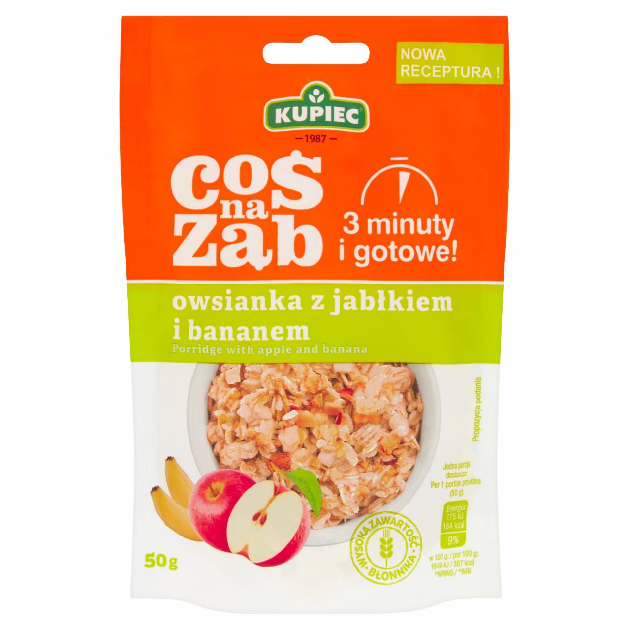 Zdjęcia - Coś Na Ząb Owsianka jabłkowo-bananowa Kupiec