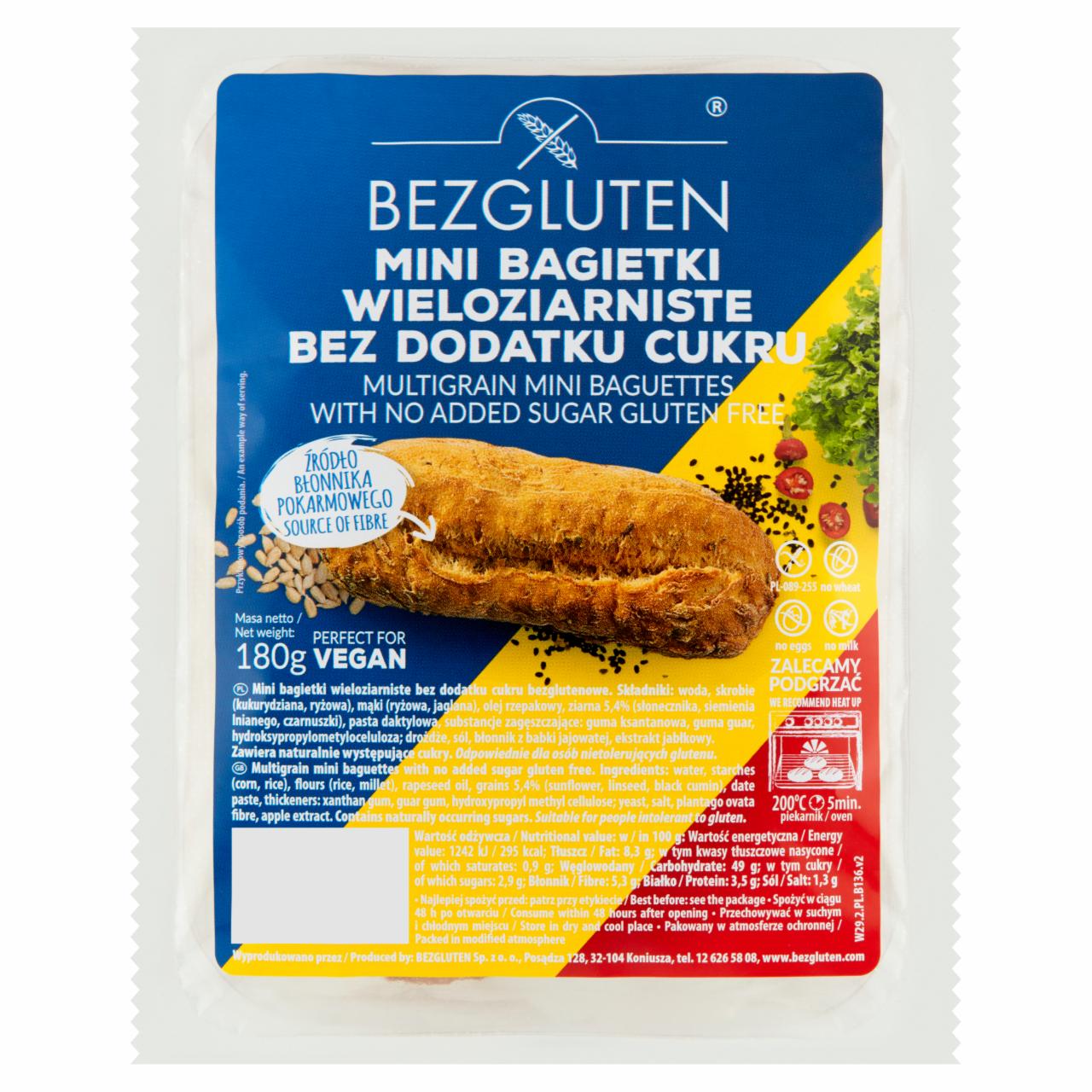 Zdjęcia - Bezgluten Mini bagietki wieloziarniste bez dodatku cukru 180 g