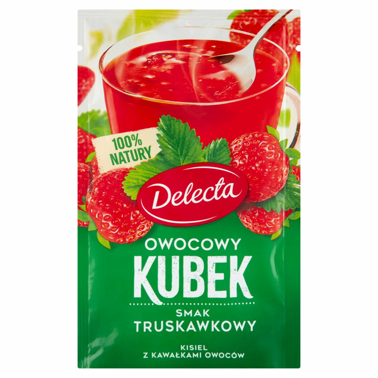 Zdjęcia - Owocowy kubek Kisiel smak truskawkowy Delecta