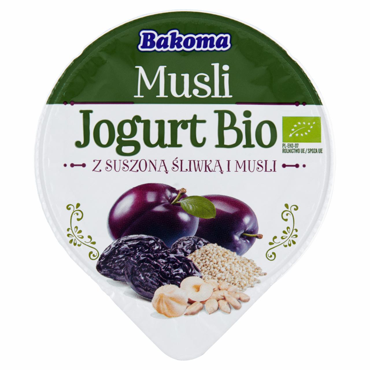 Zdjęcia - Bio Musli Jogurt z suszoną śliwką i musli Bakoma