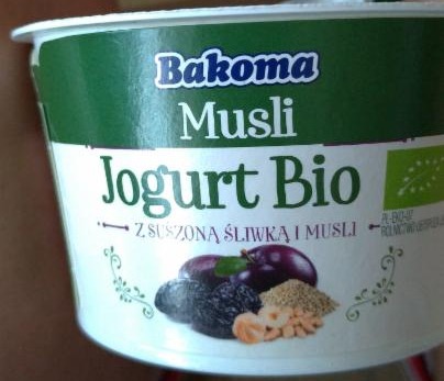 Zdjęcia - Bio Musli Jogurt z suszoną śliwką i musli Bakoma