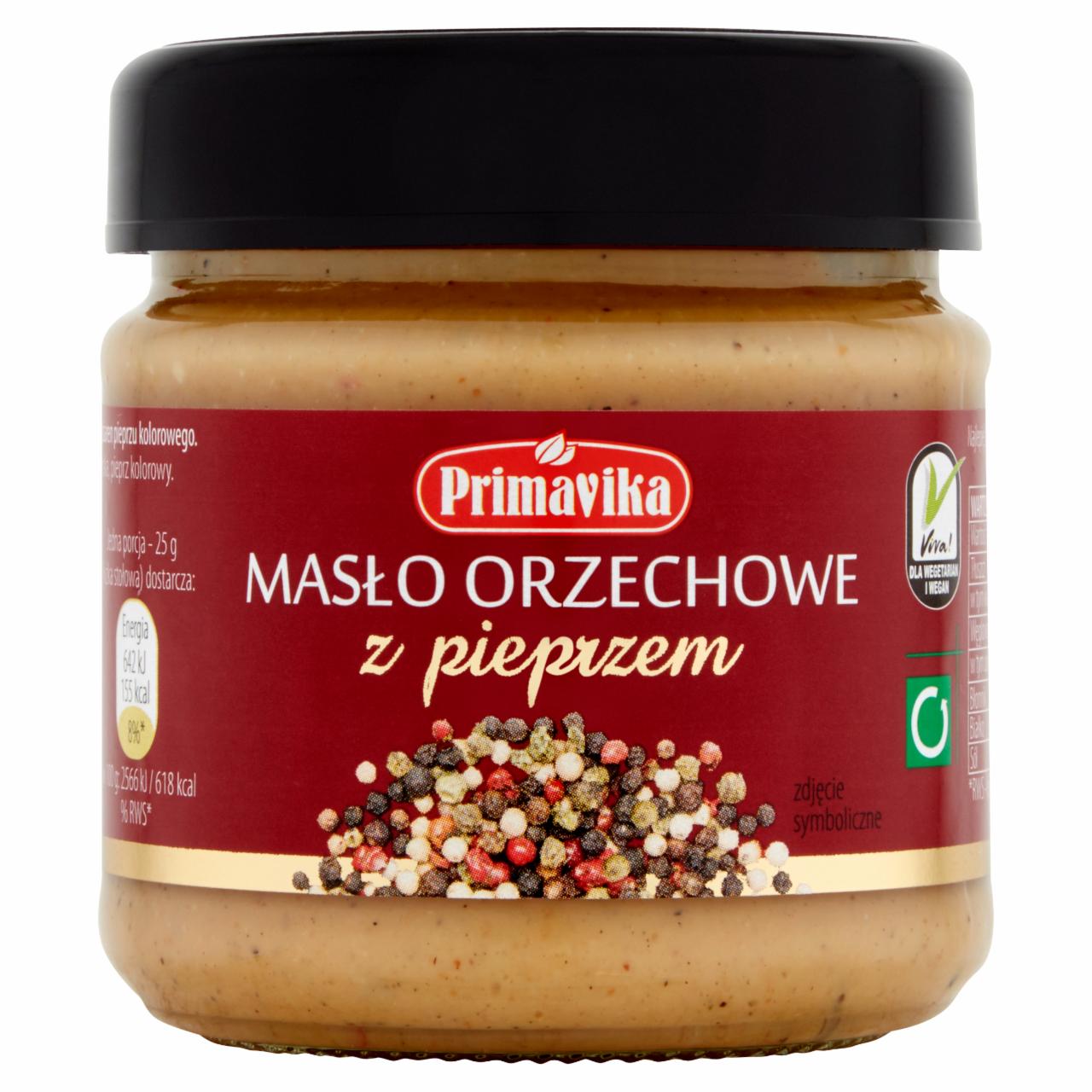 Zdjęcia - Primavika Masło orzechowe z pieprzem 185 g