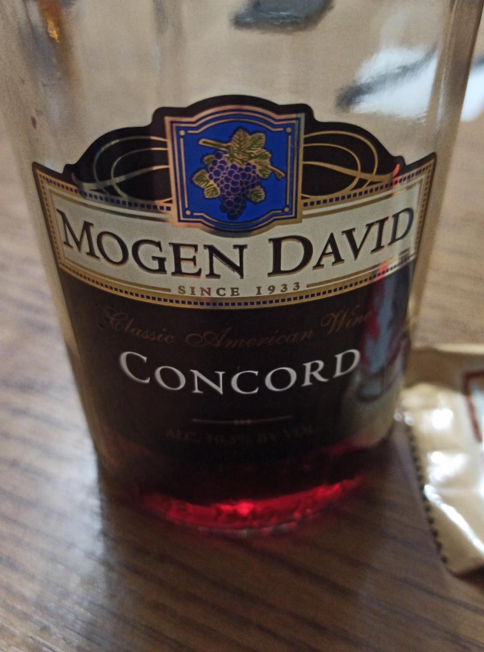 Zdjęcia - Wino Concord mogen David