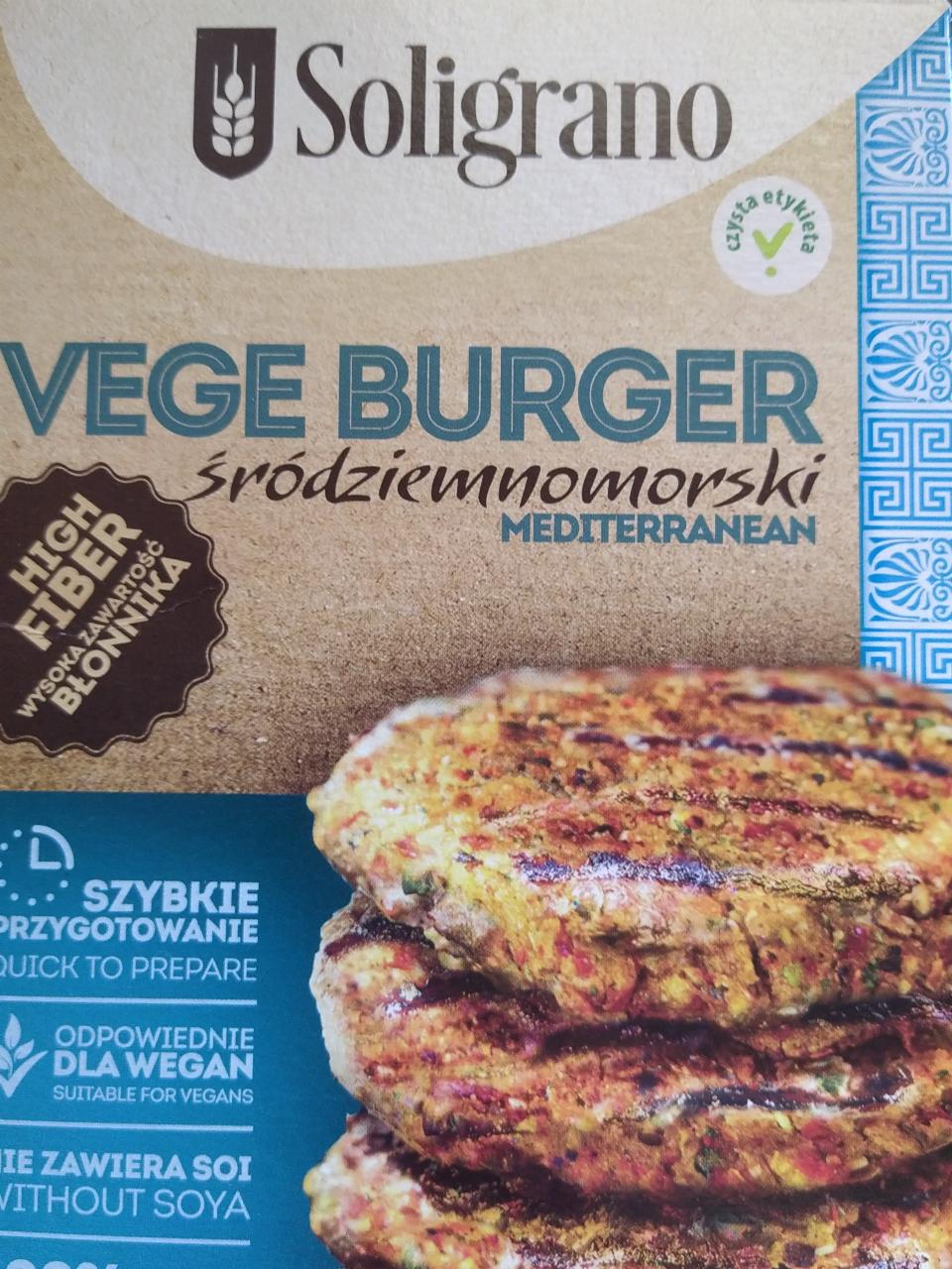 Zdjęcia - Soligrano Vege burger śródziemnomorski 140 g