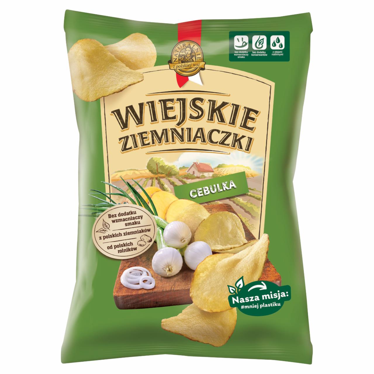 Zdjęcia - Wiejskie Ziemniaczki Chipsy ziemniaczane cebulka 130 g