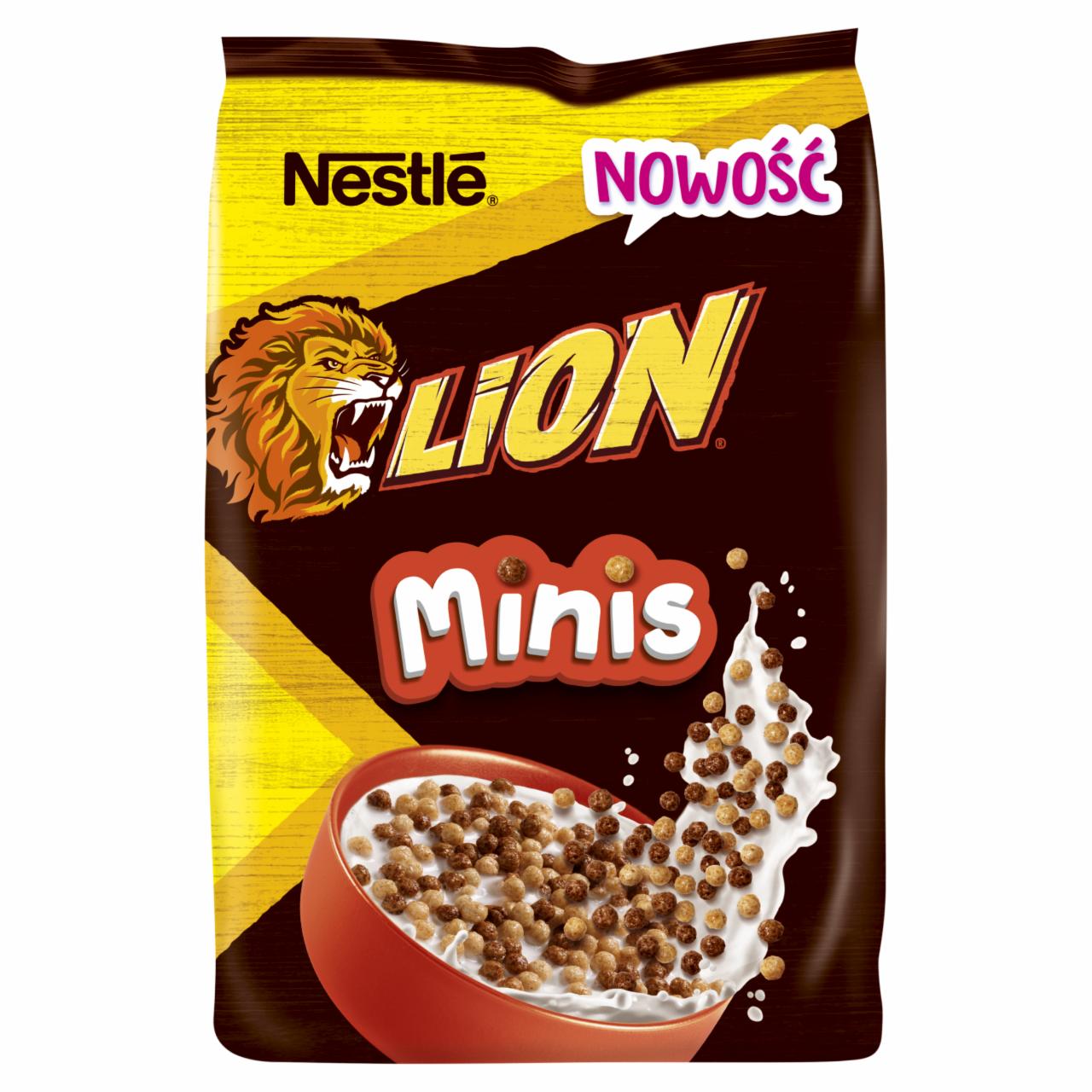 Zdjęcia - Nestlé Lion Minis Zbożowe kuleczki z czekoladą i pastą karmelową 400 g