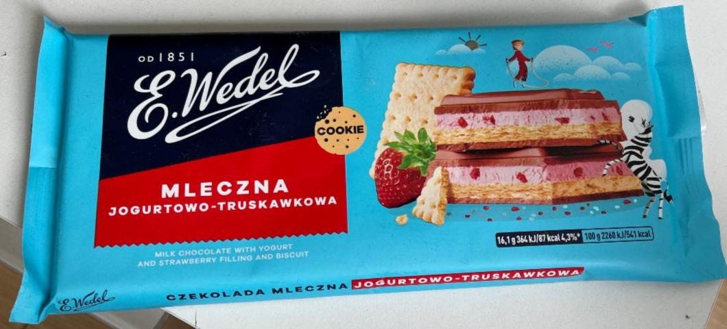 Zdjęcia - Cookie Czekolada mleczna jogurtowo-truskawkowa E.Wedel