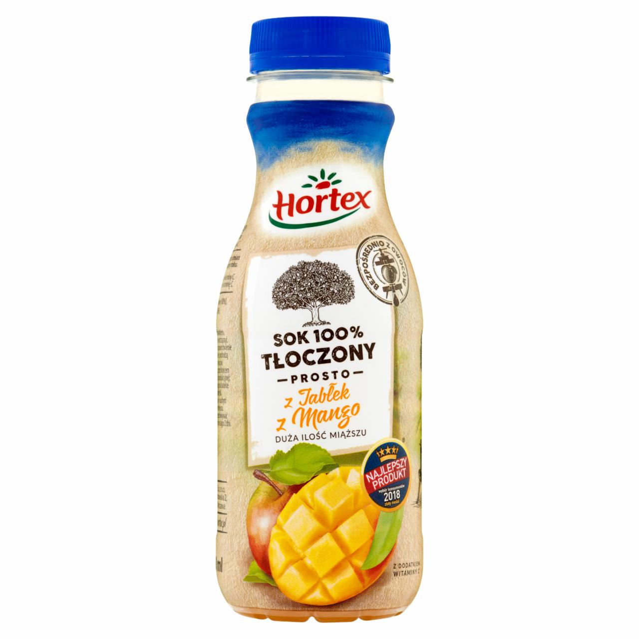 Zdjęcia - Hortex Sok 100% tłoczony prosto z jabłek z mango 300 ml