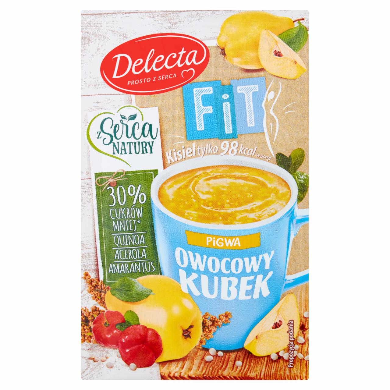 Zdjęcia - Delecta Owocowy kubek Fit Kisiel smak pigwy 26 g