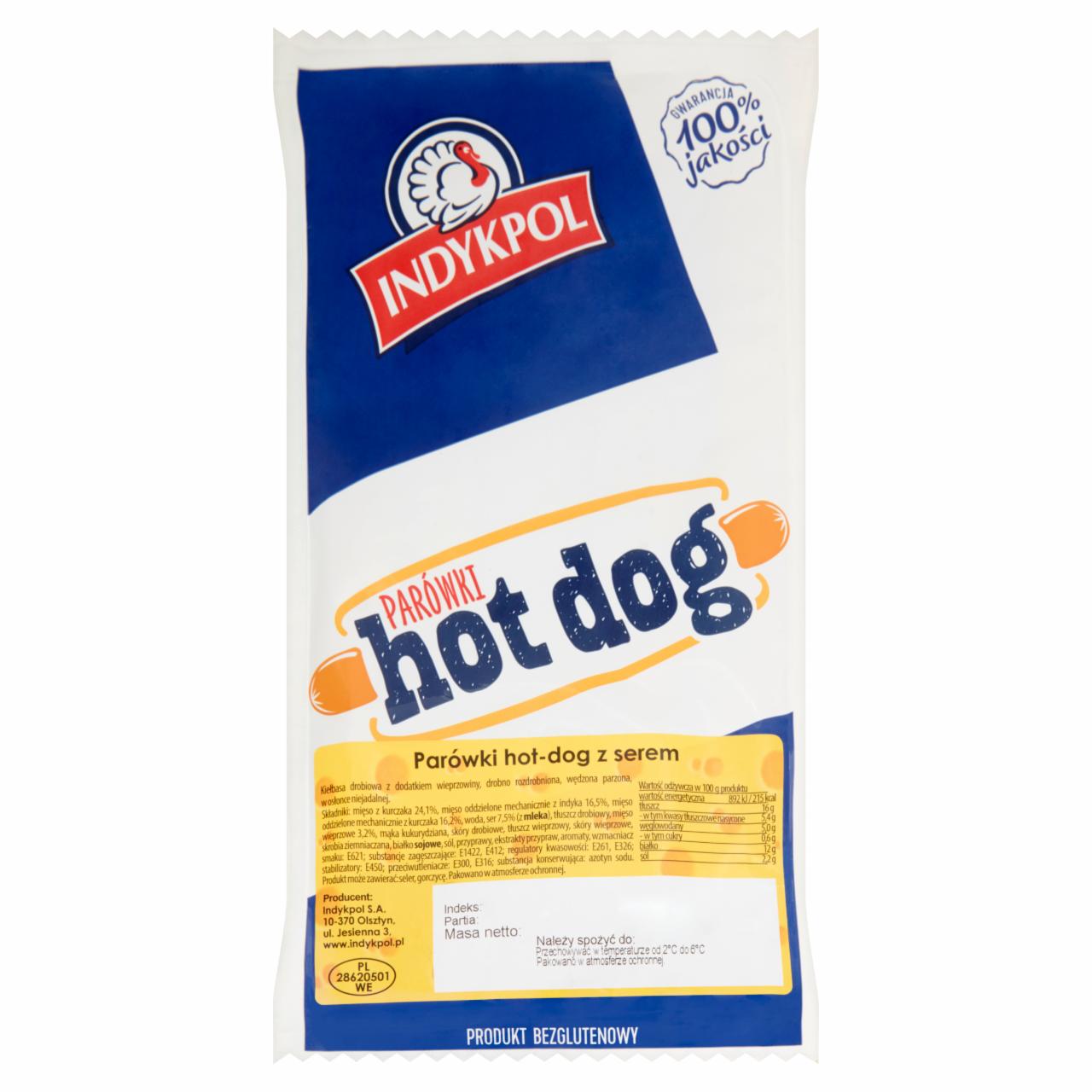 Zdjęcia - Indykpol Parówki hot-dog z serem 600 g