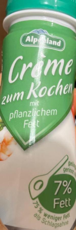 Zdjęcia - Crème zum Kochen mit pflanzlichem fett 7% Fett Alpenland