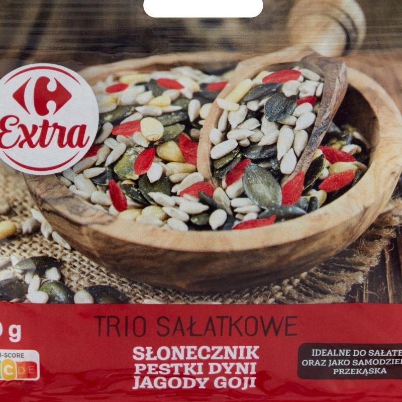 Zdjęcia - Carrefour extra trio sałatkowe słonecznik pestki dyni jagody goji