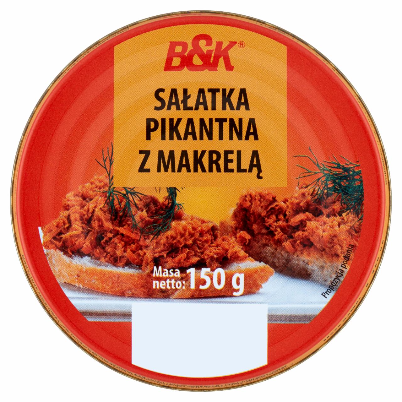 Zdjęcia - B&K Sałatka pikantna z makrelą 150 g