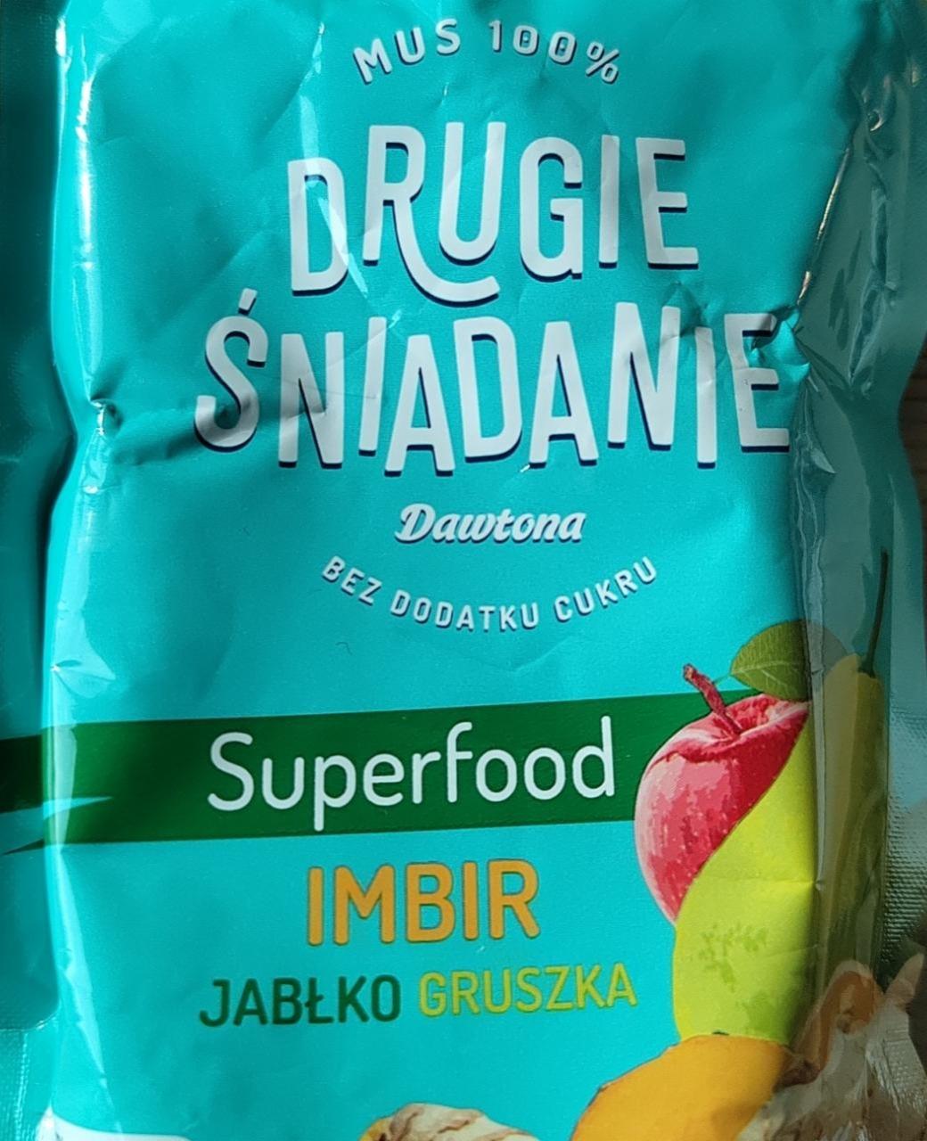 Zdjęcia - Mus Superfood imbir jabłko gruszka Drugie śniadanie Dawtona