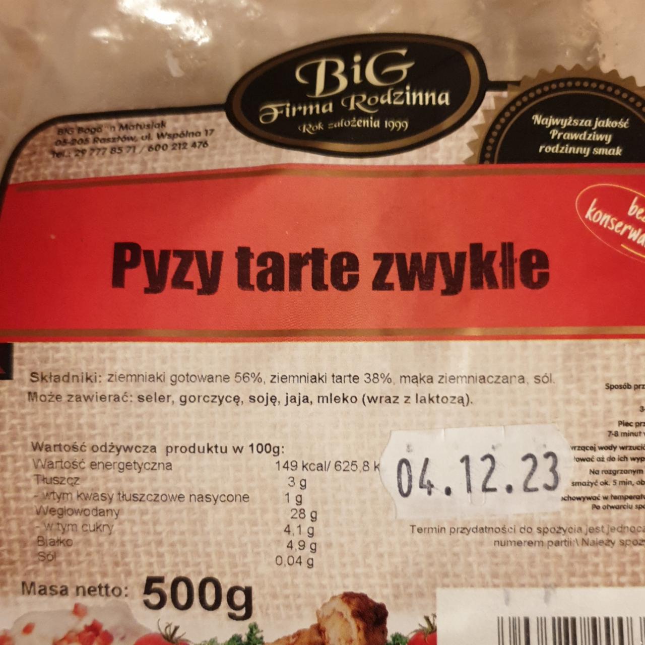 Zdjęcia - Pyzy tarte zwykłe BIG Firma Rodzinna