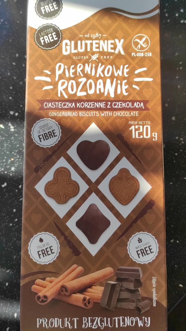 Zdjęcia - Glutenex Piernikowe rozdanie Ciasteczka korzenne z czekoladą 120 g