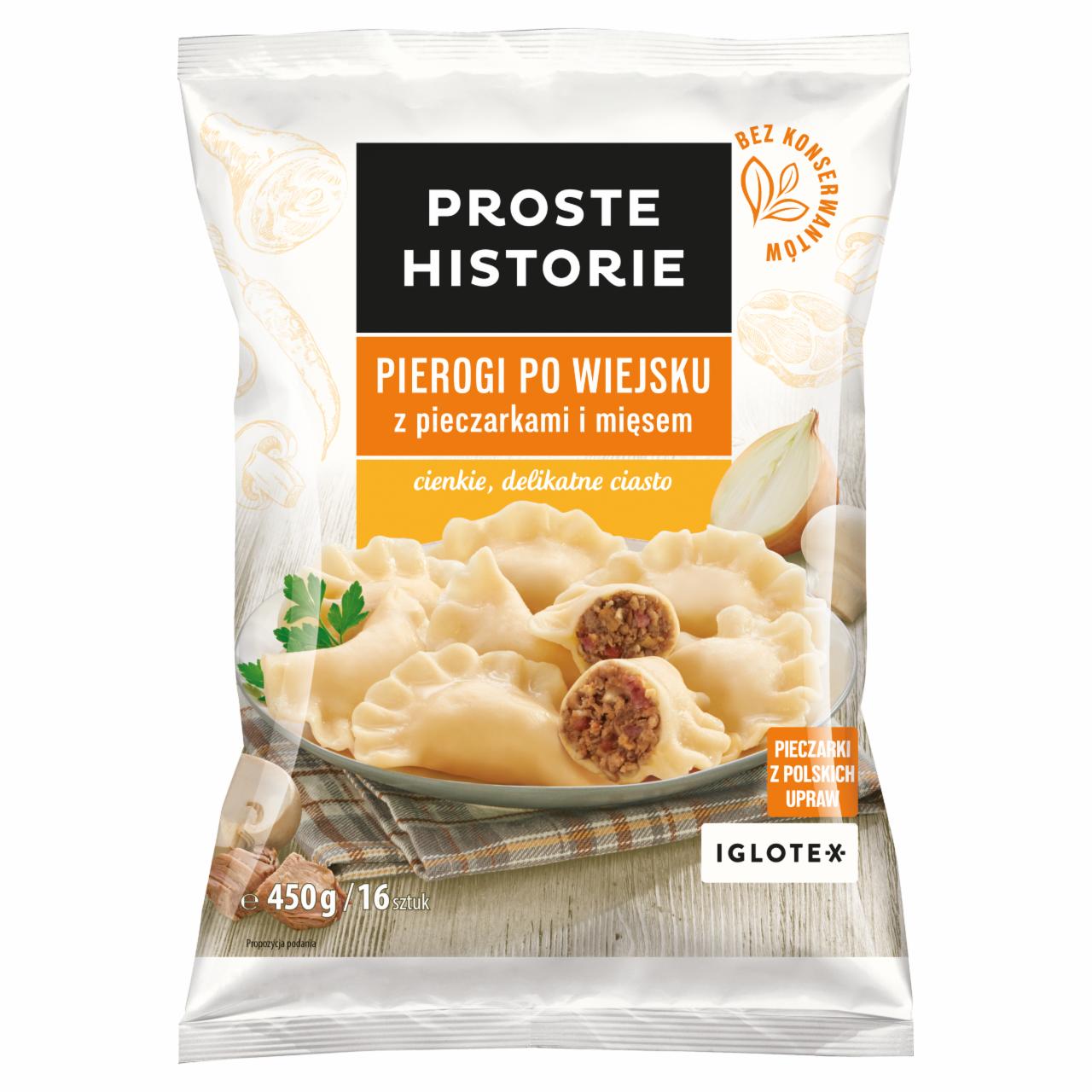 Zdjęcia - Proste Historie Pierogi po wiejsku z pieczarkami i mięsem 450 g