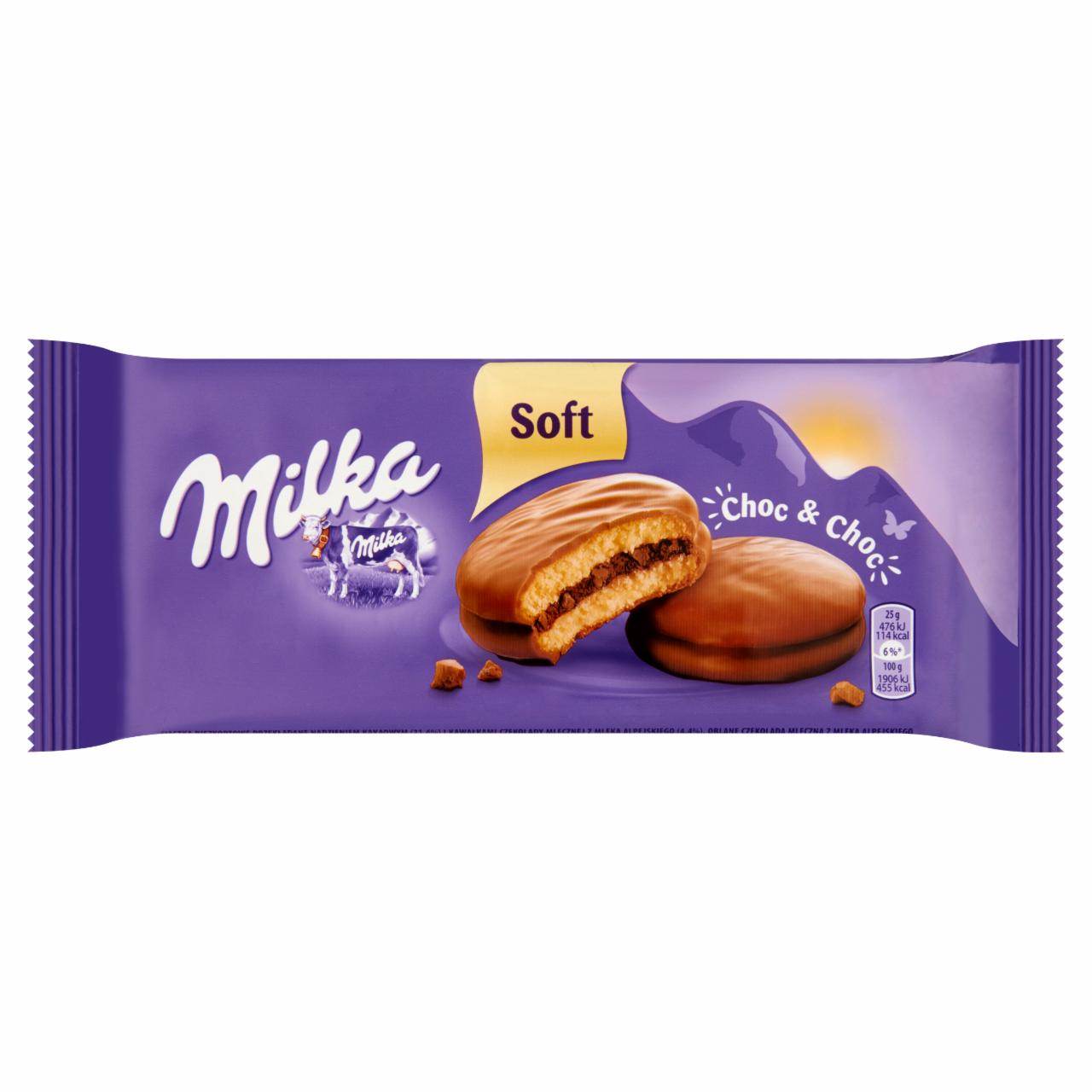 Zdjęcia - Milka Choc & Choc Ciastka biszkoptowe przekładane nadzieniem kakaowym oblane czekoladą mleczną