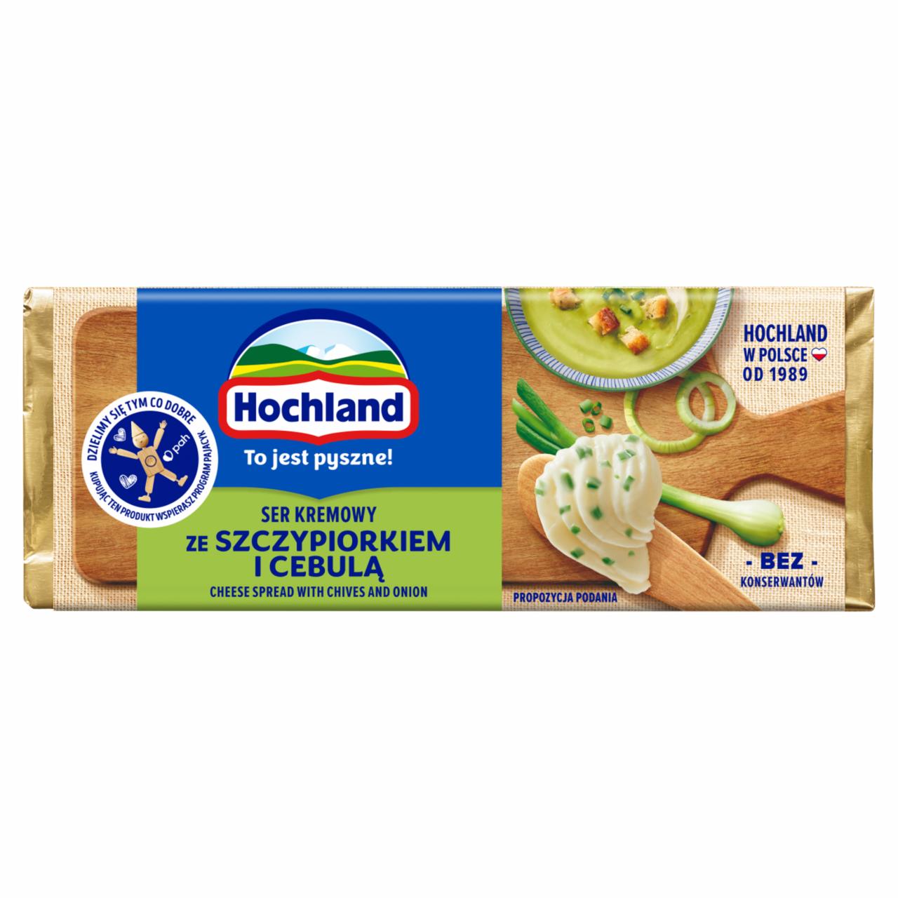 Zdjęcia - Hochland Ser kremowy ze szczypiorkiem i cebulą 90 g