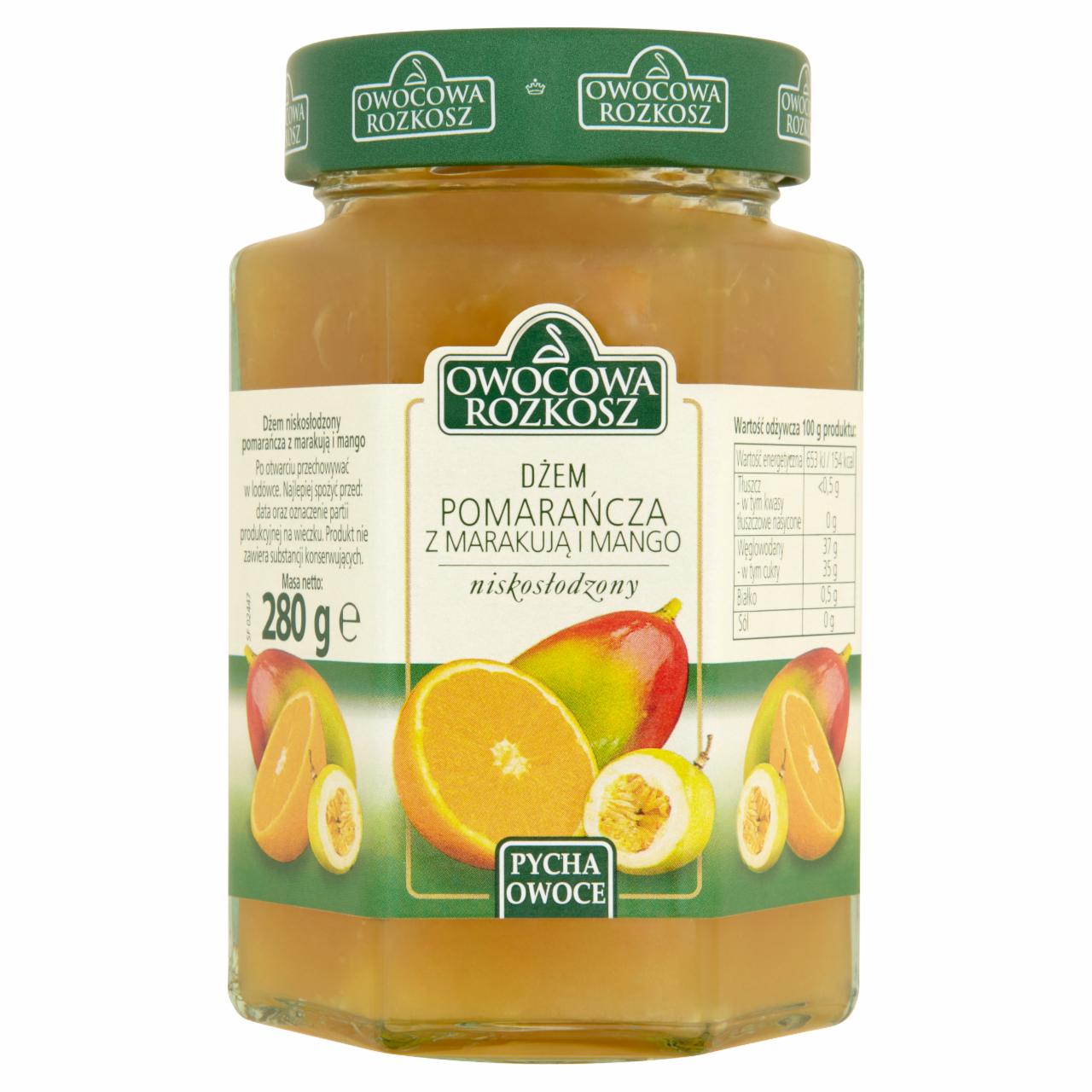 Zdjęcia - Owocowa Rozkosz Dżem pomarańcza z marakują i mango niskosłodzony 280 g