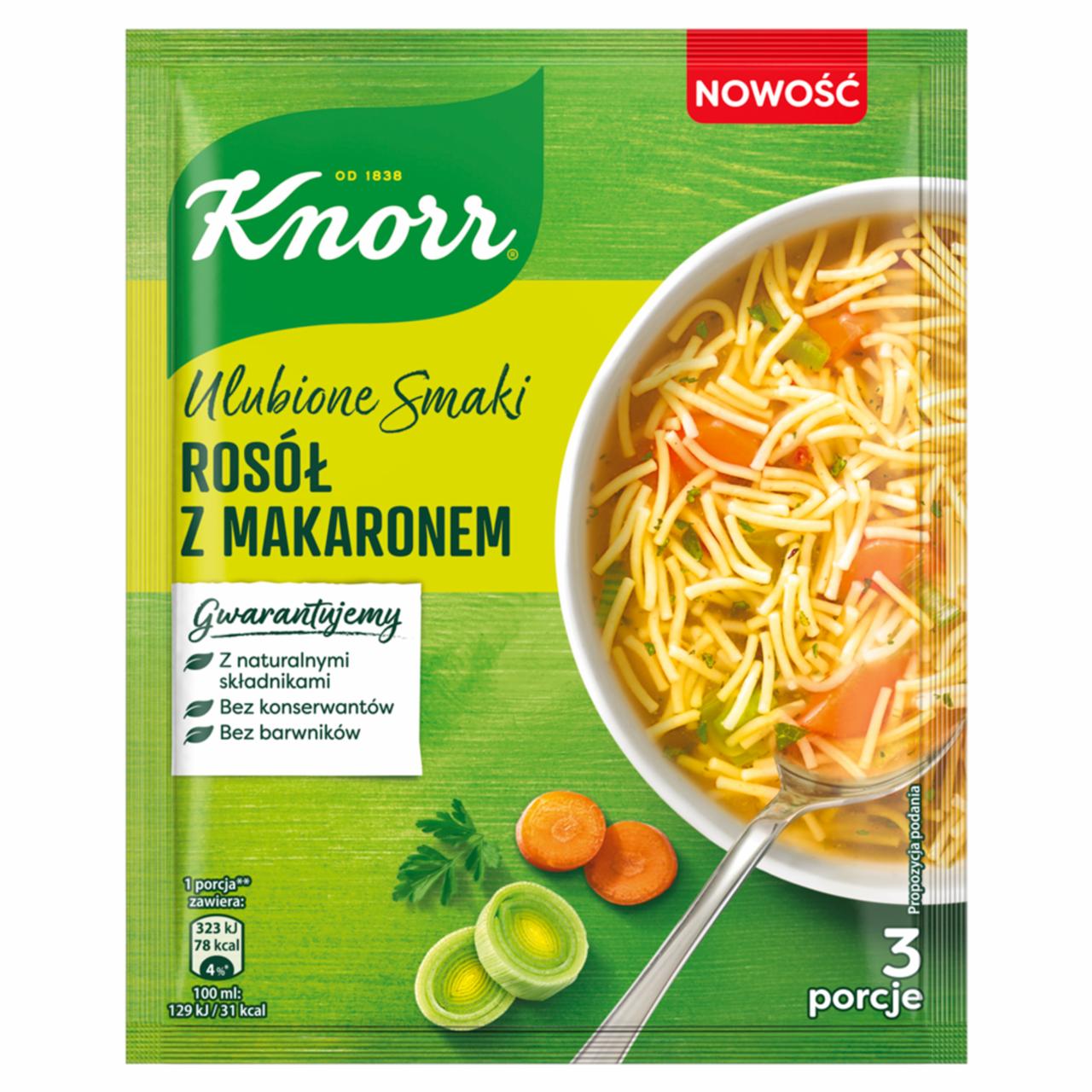 Zdjęcia - Knorr Ulubione Smaki Rosół z makaronem 69 g 