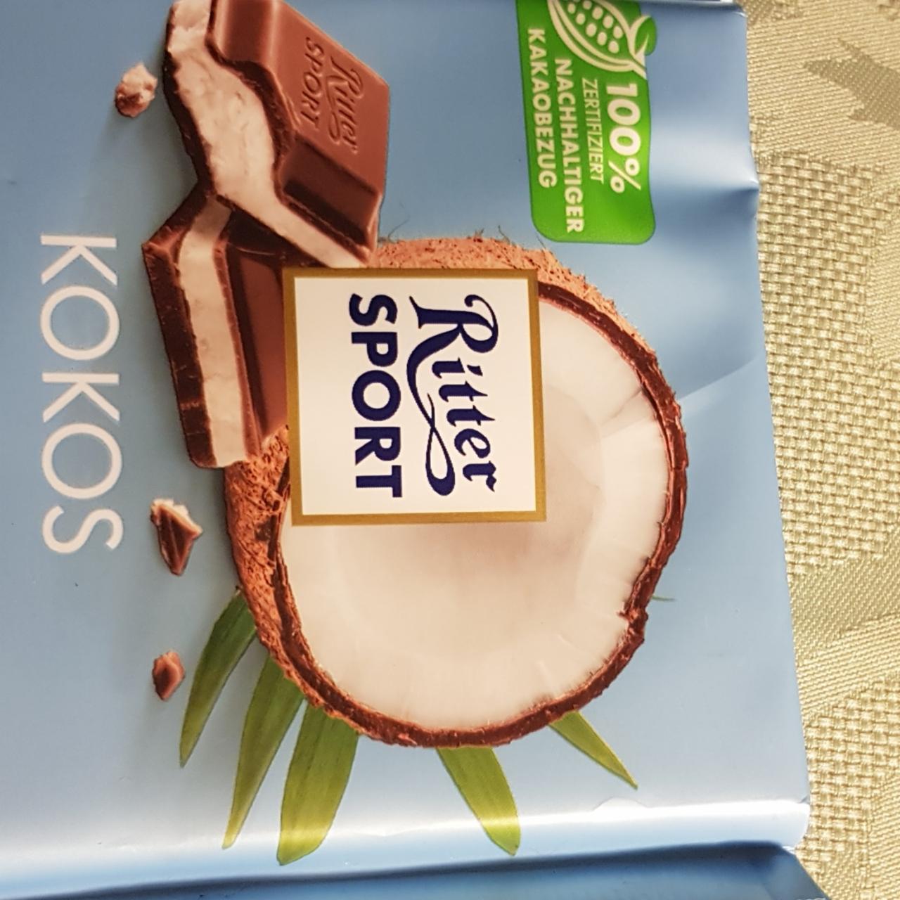 Zdjęcia - Ritter Sport Czekolada mleczna nadziewana kremem kokosowym 100 g