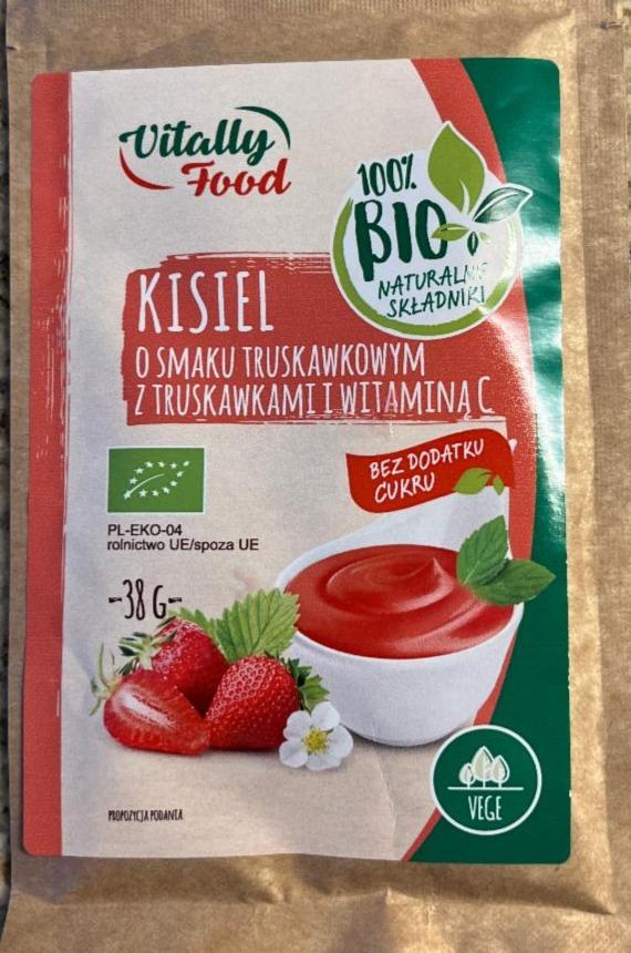 Zdjęcia - Kisiel o smaku truskawkowym z truskawkami i witaminą C Vitally Food