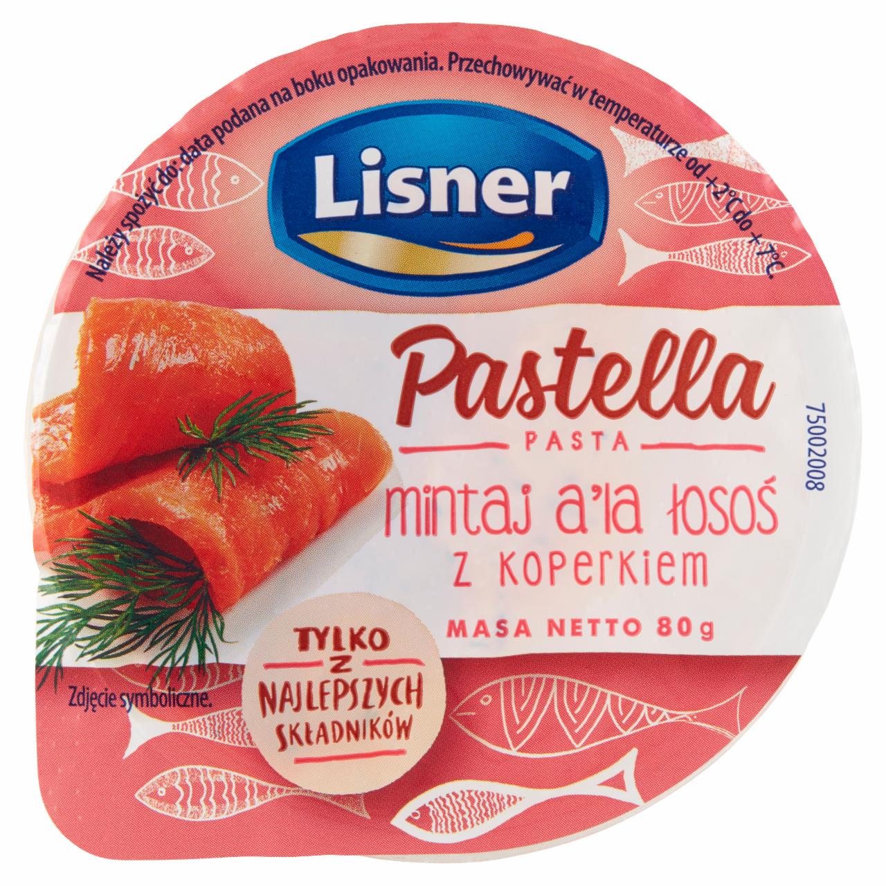 Zdjęcia - Lisner Pastella Pasta mintaj a'la łosoś z koperkiem 80 g