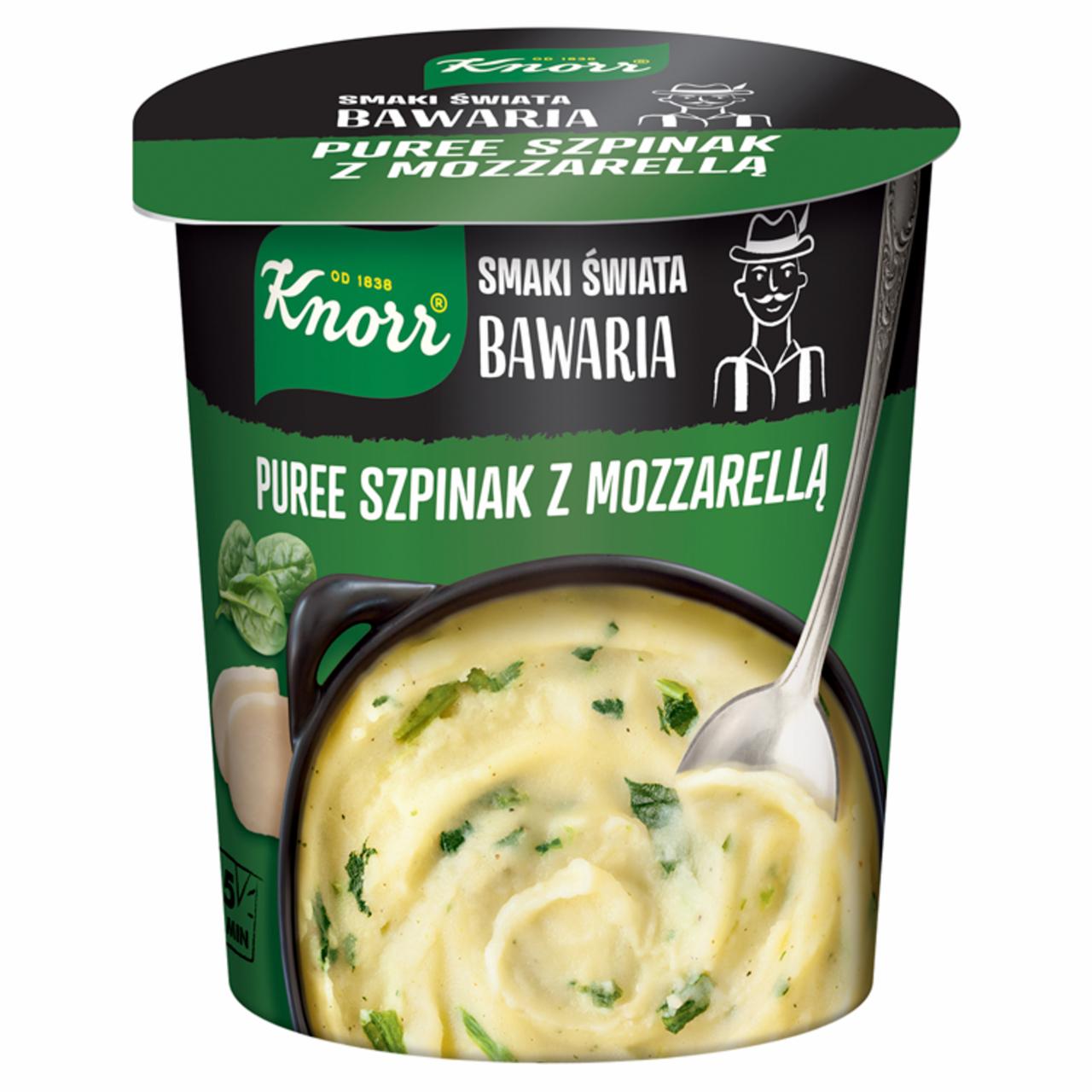 Zdjęcia - Knorr Smaki Świata Bawaria Puree szpinak z mozzarellą 47 g