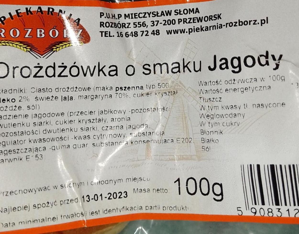 Zdjęcia - drożdżówka o smaku jagody Piekarnia Rozbórz