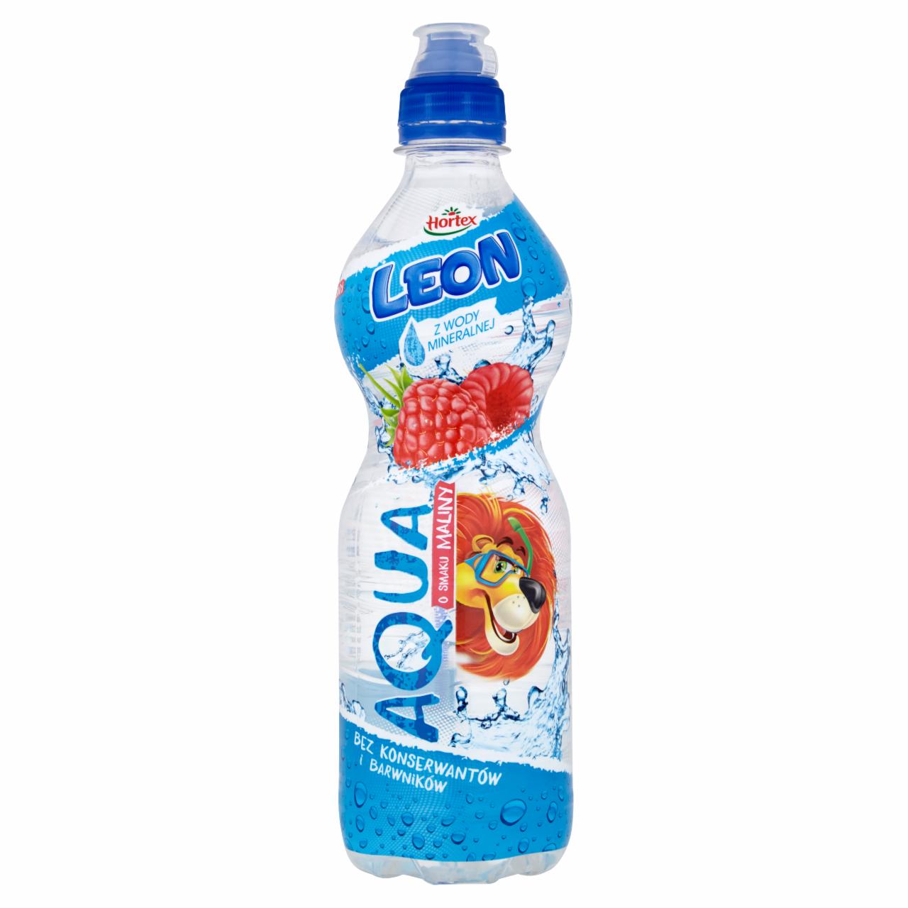 Zdjęcia - Hortex Leon Aqua o smaku maliny Napój niegazowany 500 ml