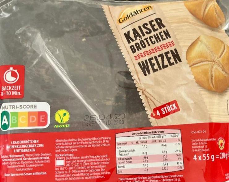 Zdjęcia - Kaiser Brotchen Weizen Goldähren