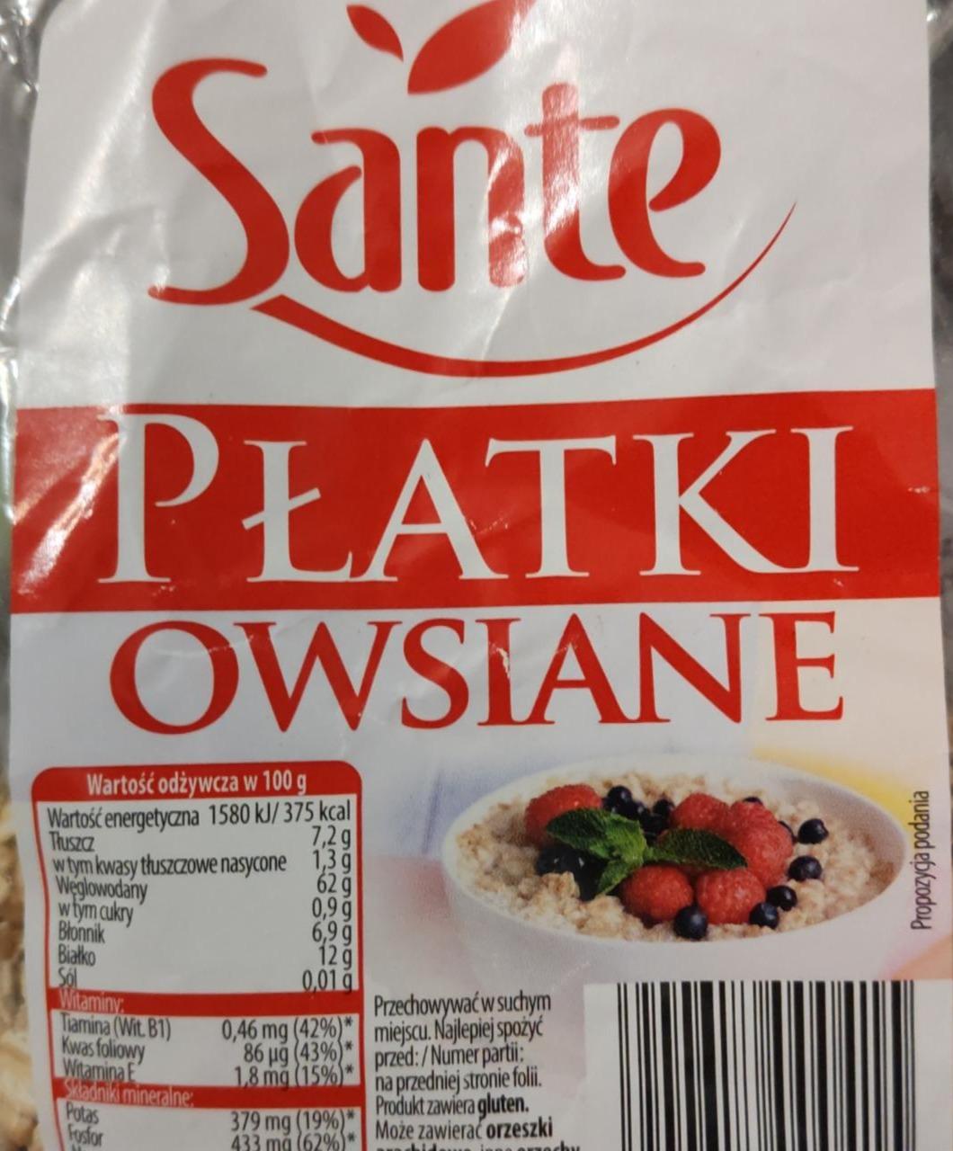 Zdjęcia - Płatki Owsiane Sante