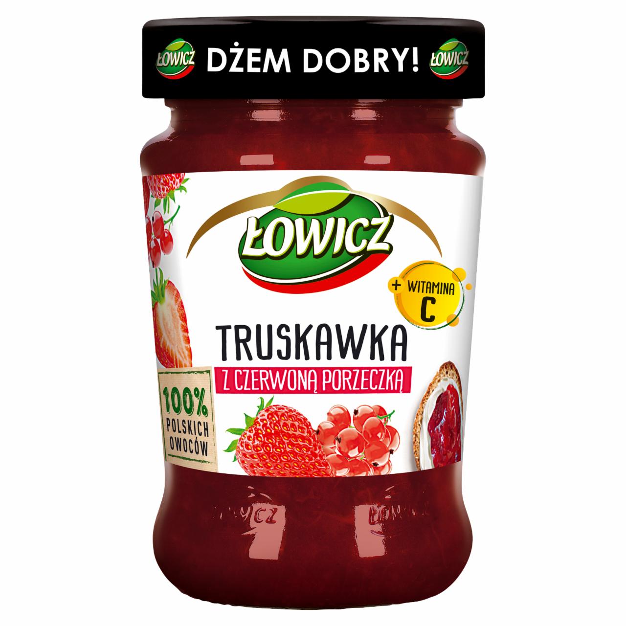 Zdjęcia - Łowicz Dżem truskawka z czerwoną porzeczką 280 g