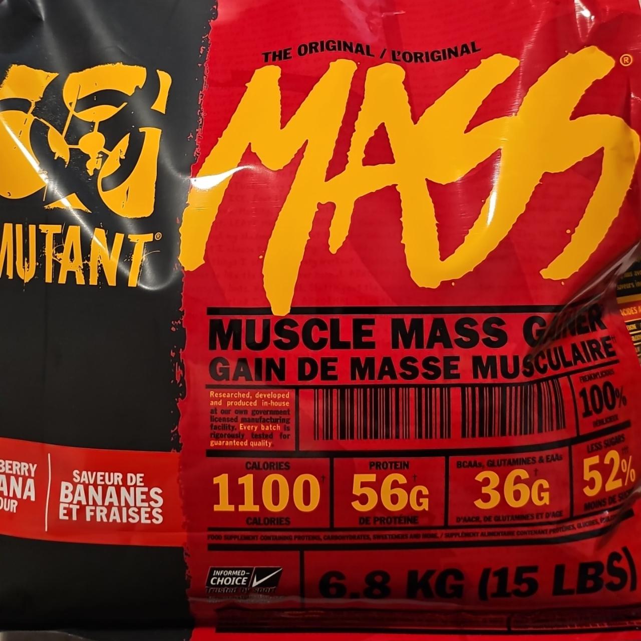 Zdjęcia - Mass muscle mass gainer strawberry banana flavour Mutant