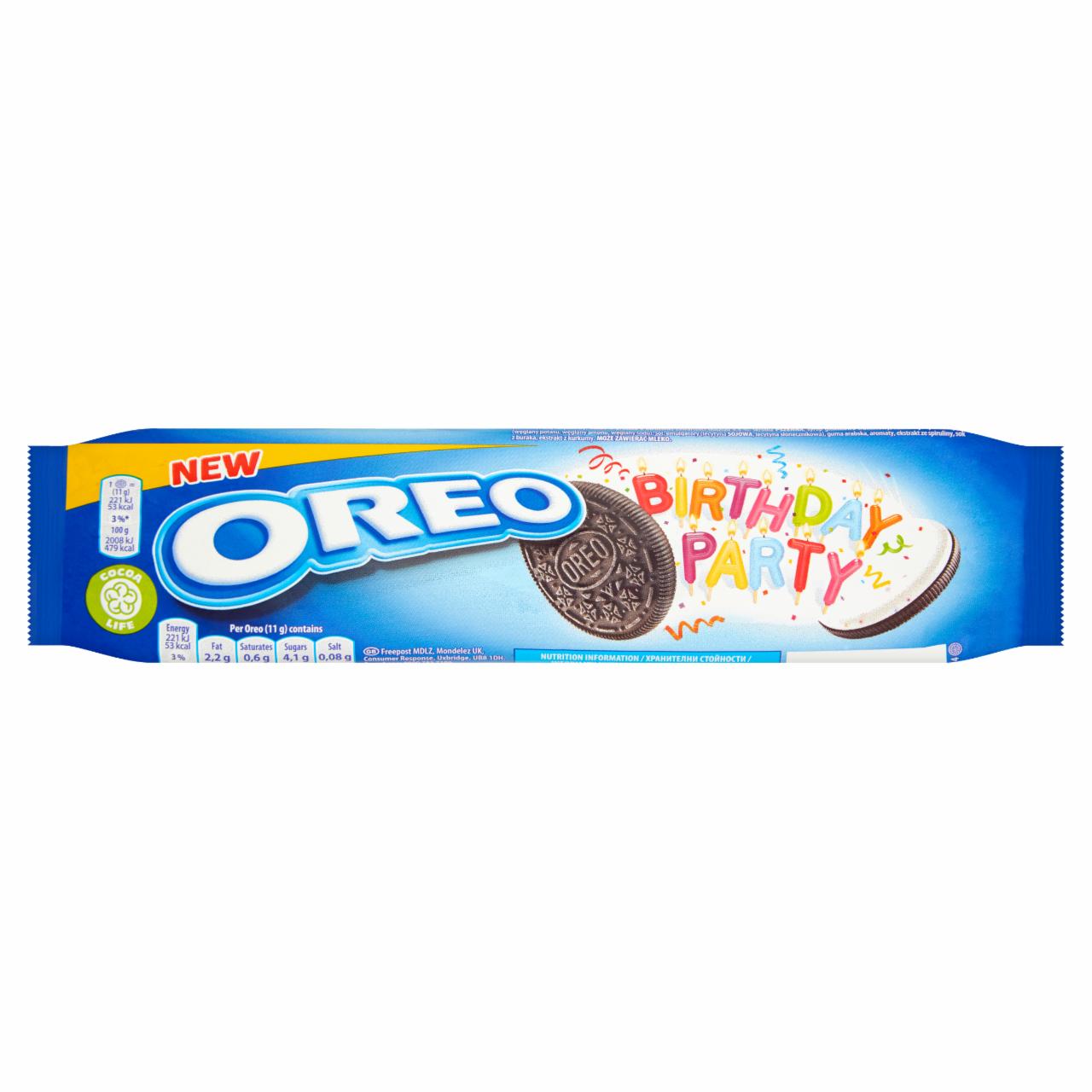 Zdjęcia - Oreo Birthday Party Ciastka kakaowe z nadzieniem o smaku karmelowym i kolorowymi płatkami 154 g