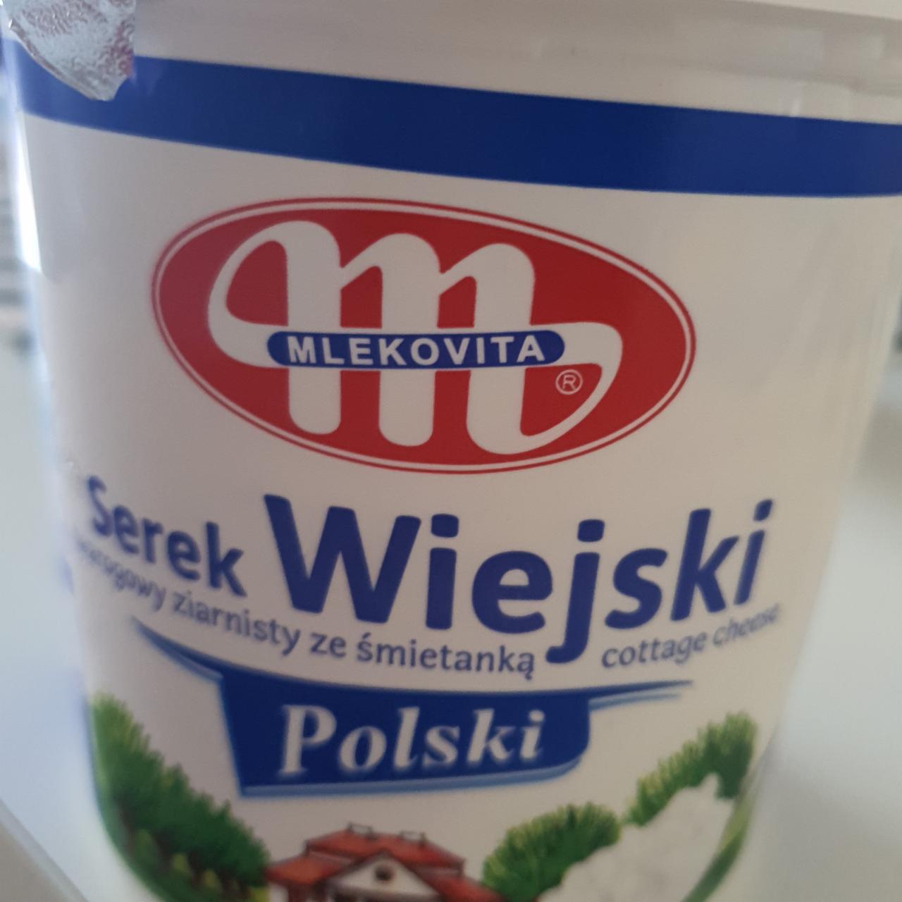 Zdjęcia - Mlekovita Polski Wiejski Serek twarogowy ziarnisty ze śmietanką 200 g