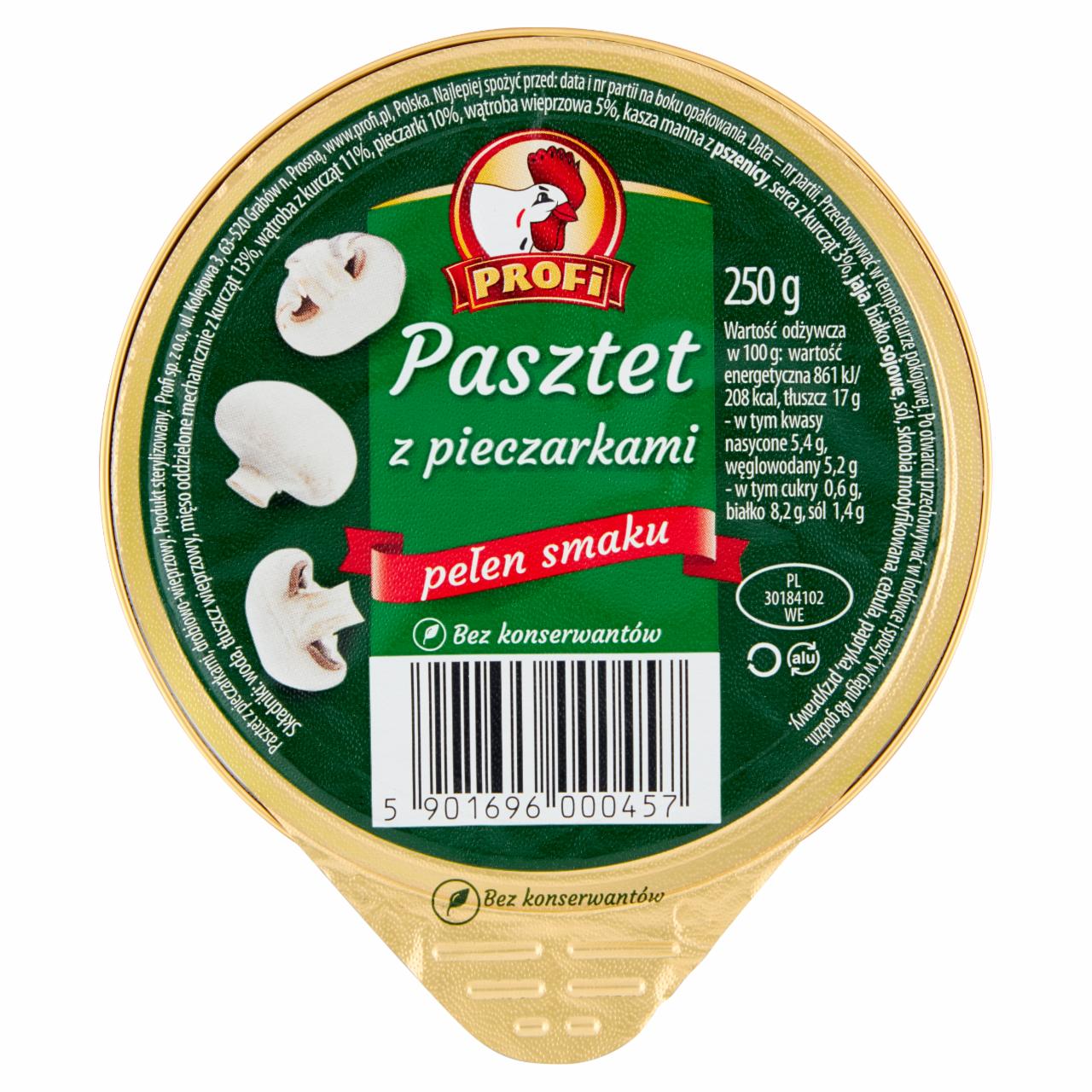 Zdjęcia - Profi Pasztet z pieczarkami 250 g