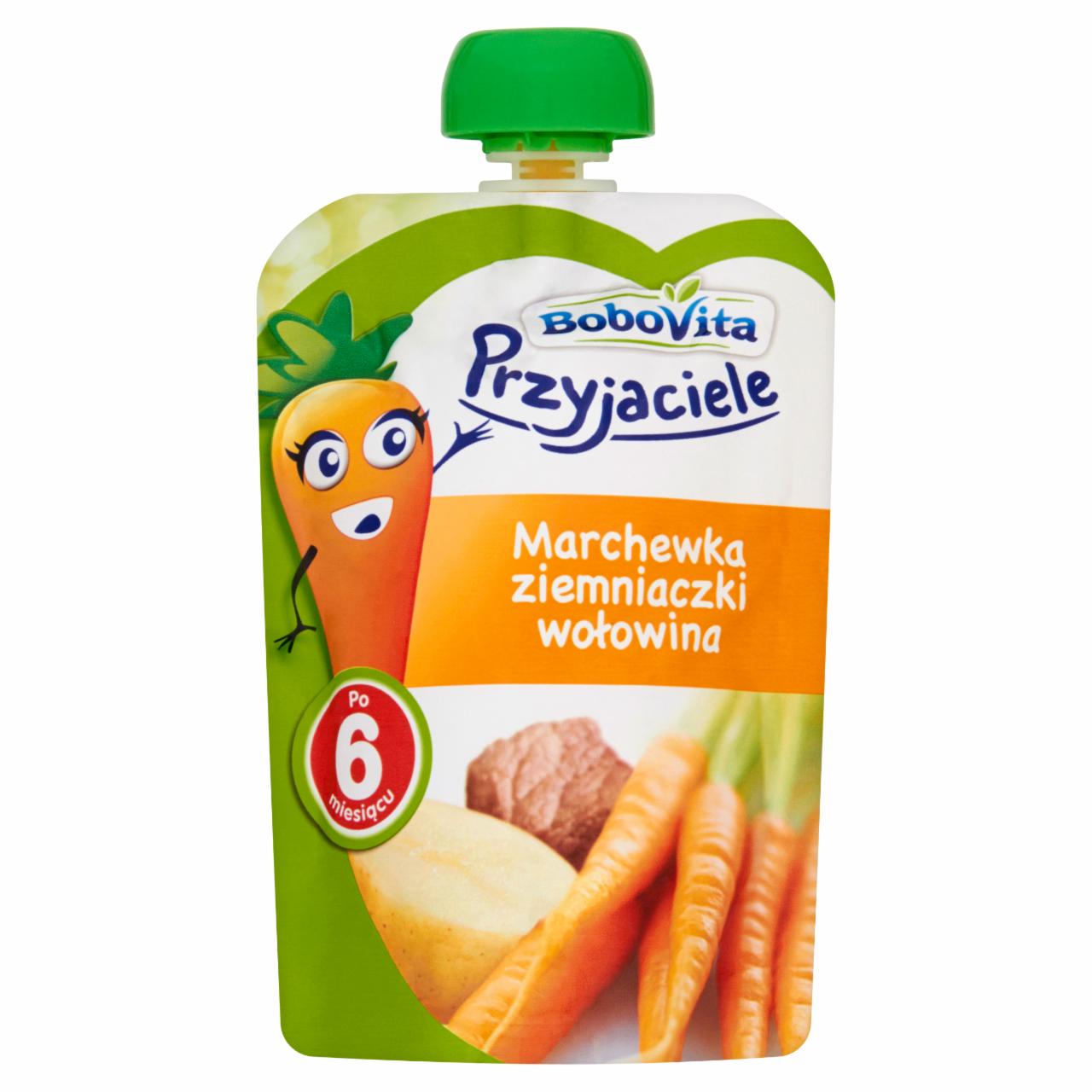 Zdjęcia - BoboVita Przyjaciele Marchewka ziemniaczki wołowina po 6 miesiącu 130 g