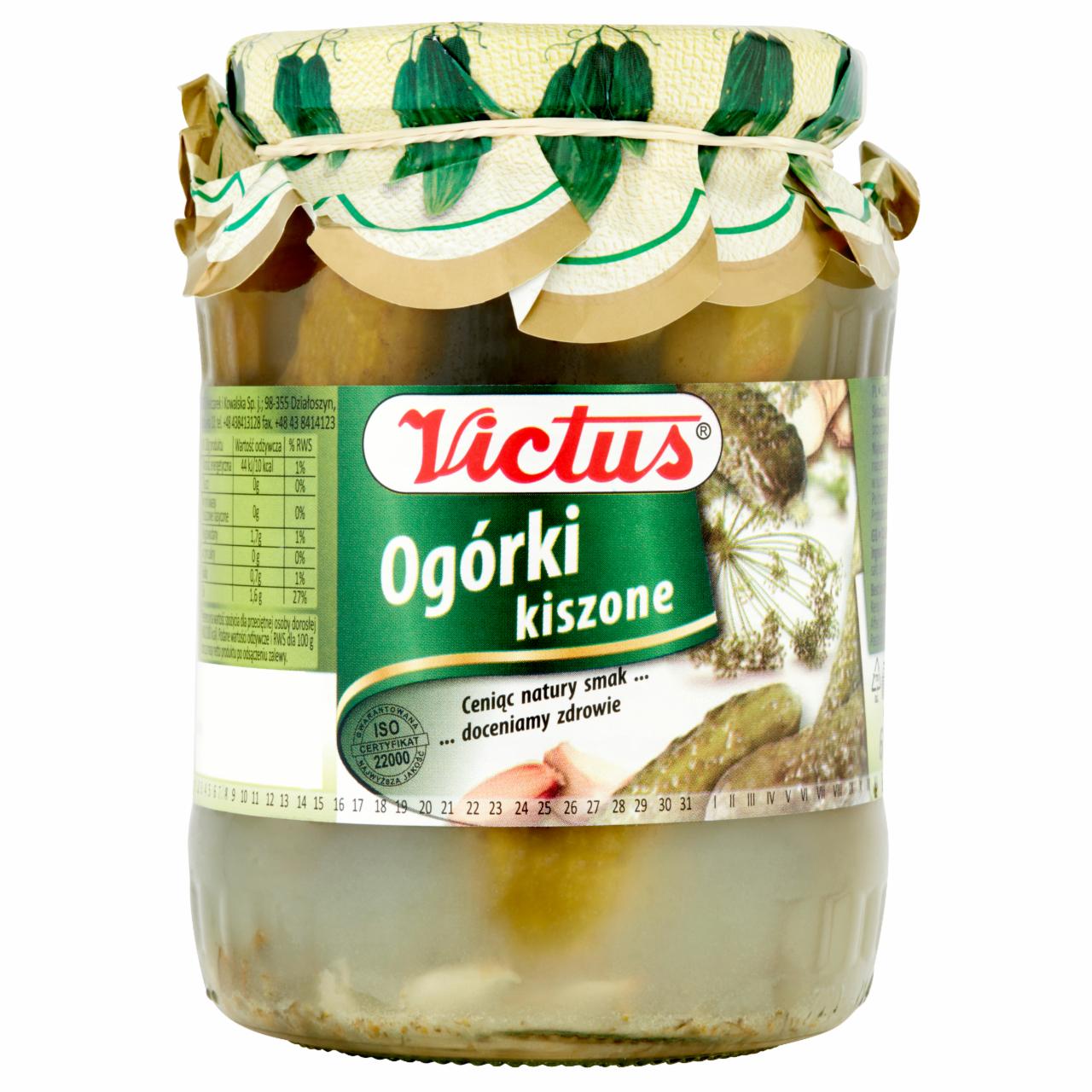 Zdjęcia - Victus Ogórki kiszone 600 g