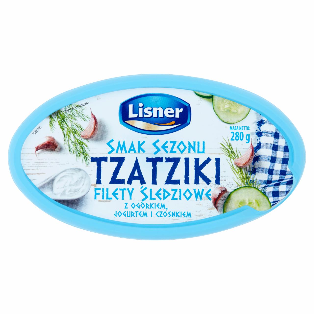 Zdjęcia - Lisner Smak Sezonu Tzatziki Filety śledziowe z ogórkiem jogurtem i czosnkiem 280 g