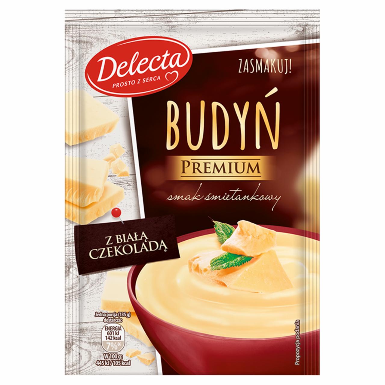 Zdjęcia - Delecta Premium Budyń smak śmietankowy z białą czekoladą 47 g