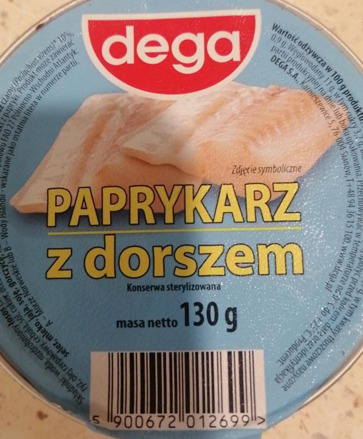 Zdjęcia - dega Paprykarz z dorszem 130 g