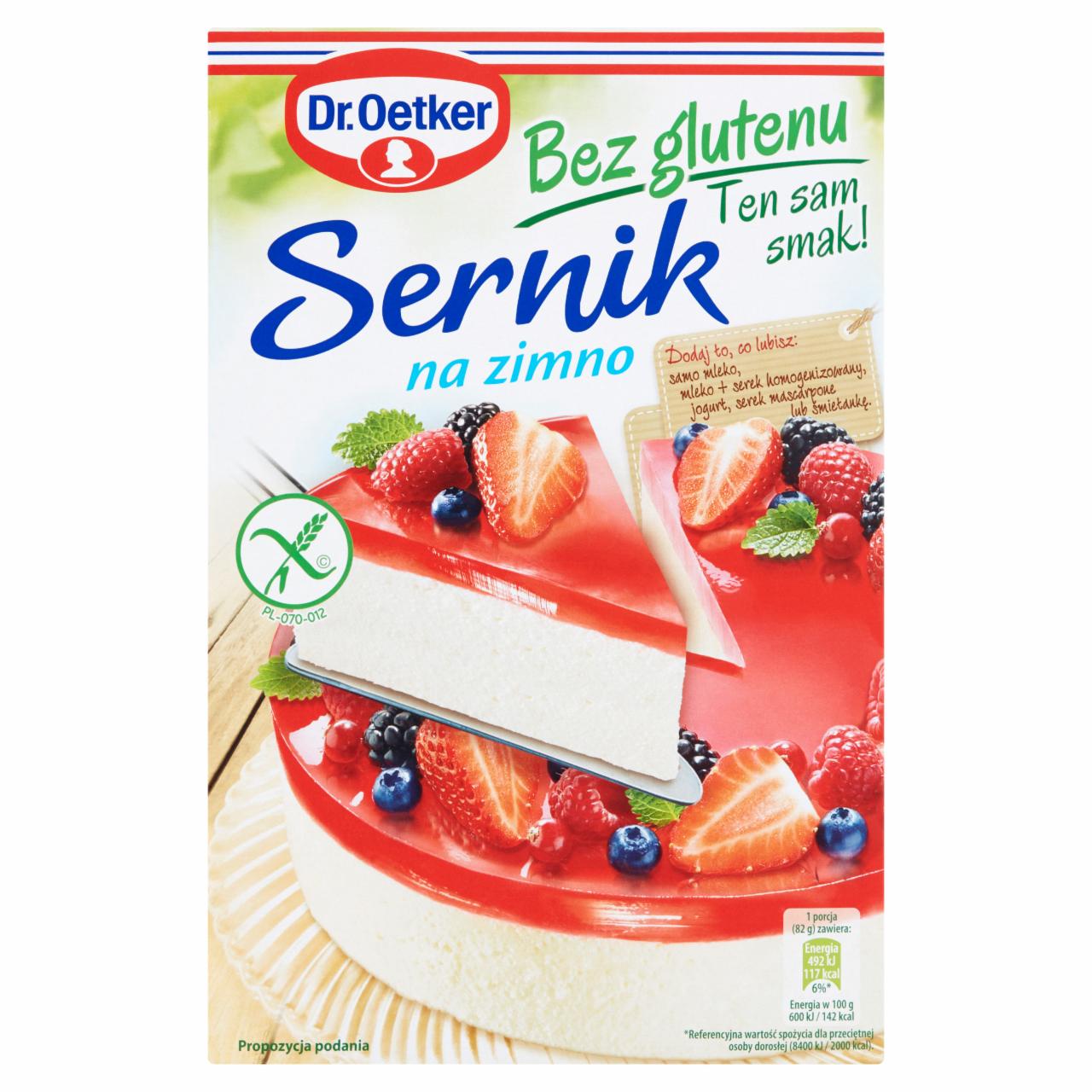 Zdjęcia - Dr. Oetker Sernik na zimno bez glutenu 195 g