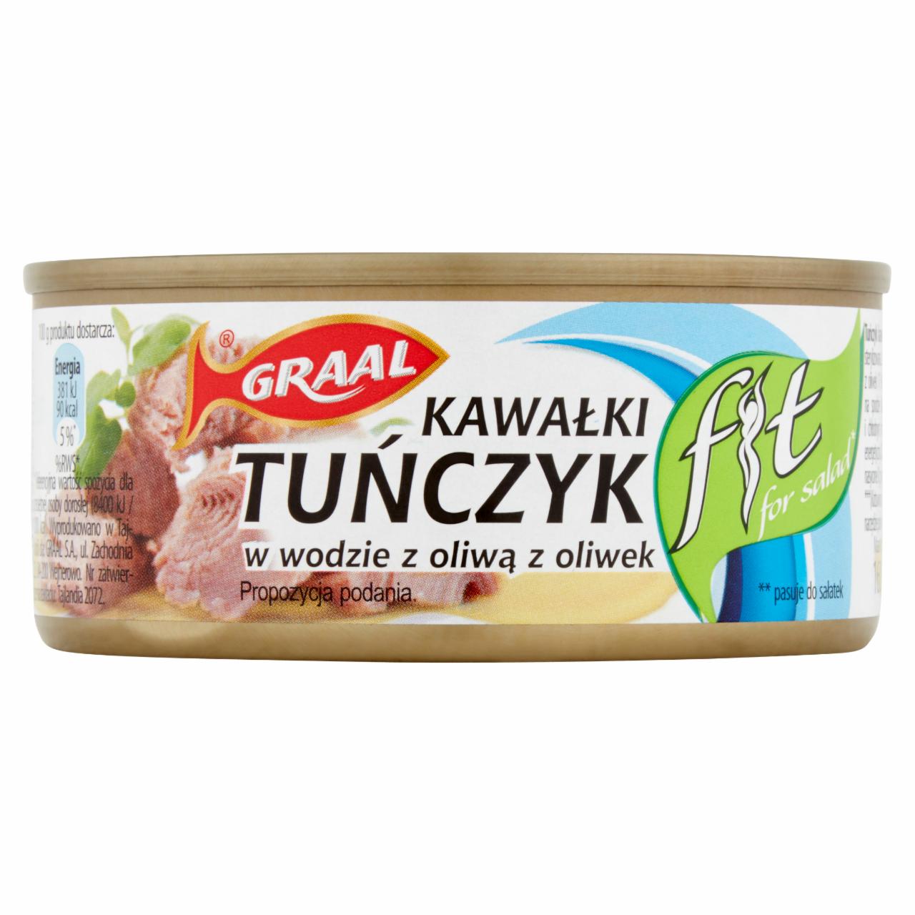 Zdjęcia - GRAAL Kawałki tuńczyk w wodzie z oliwą z oliwek 160 g